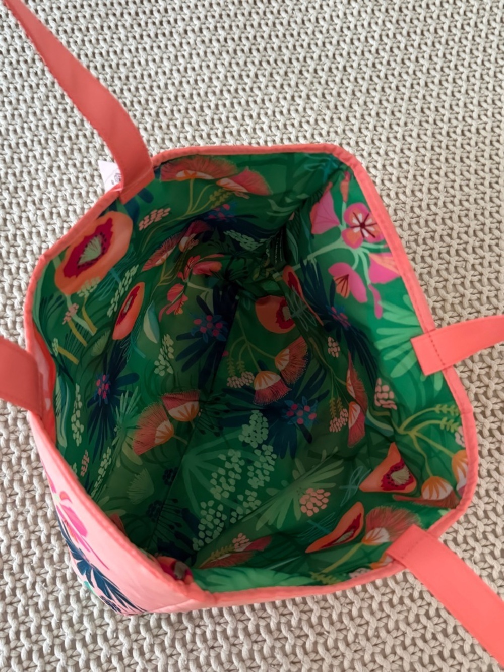 Clinique Pink Floral Large Tote Bag - Picture 4 of 4